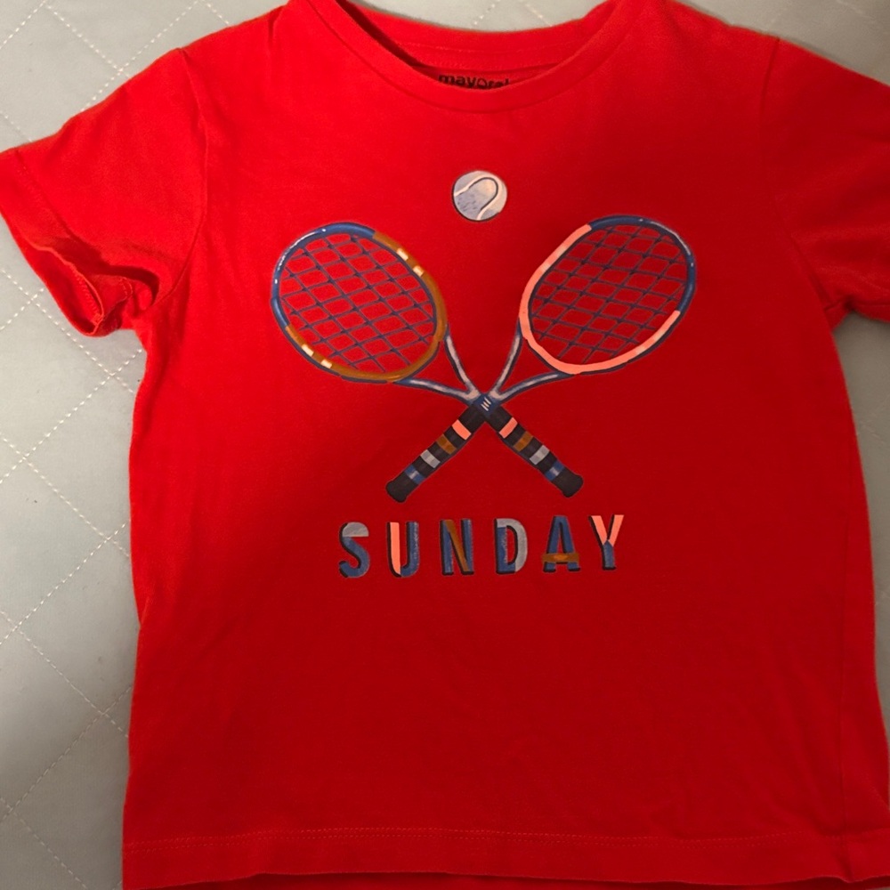 Mayoral Red Tennis Racket T-Shirt